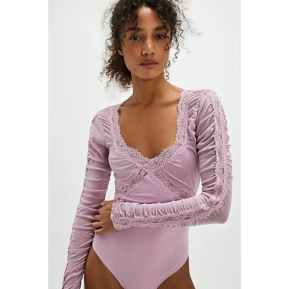 FREE PEOPLE Intimately Forever Young Bodysuit Plum Blossom - Picture 4 of 8